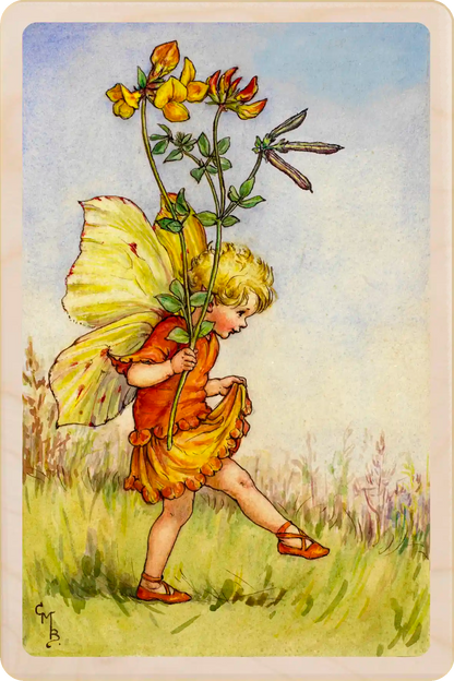 The Bird's Foot Fairy - Sustainable Card - Wooden Postcard
Original Flower Fairies™ illustration by Cicely Mary Barker. Made to send, keep, or display—an eco-friendly keepsake for fairy fans, garden lovers, and collectors. The Wooden Postcard Company