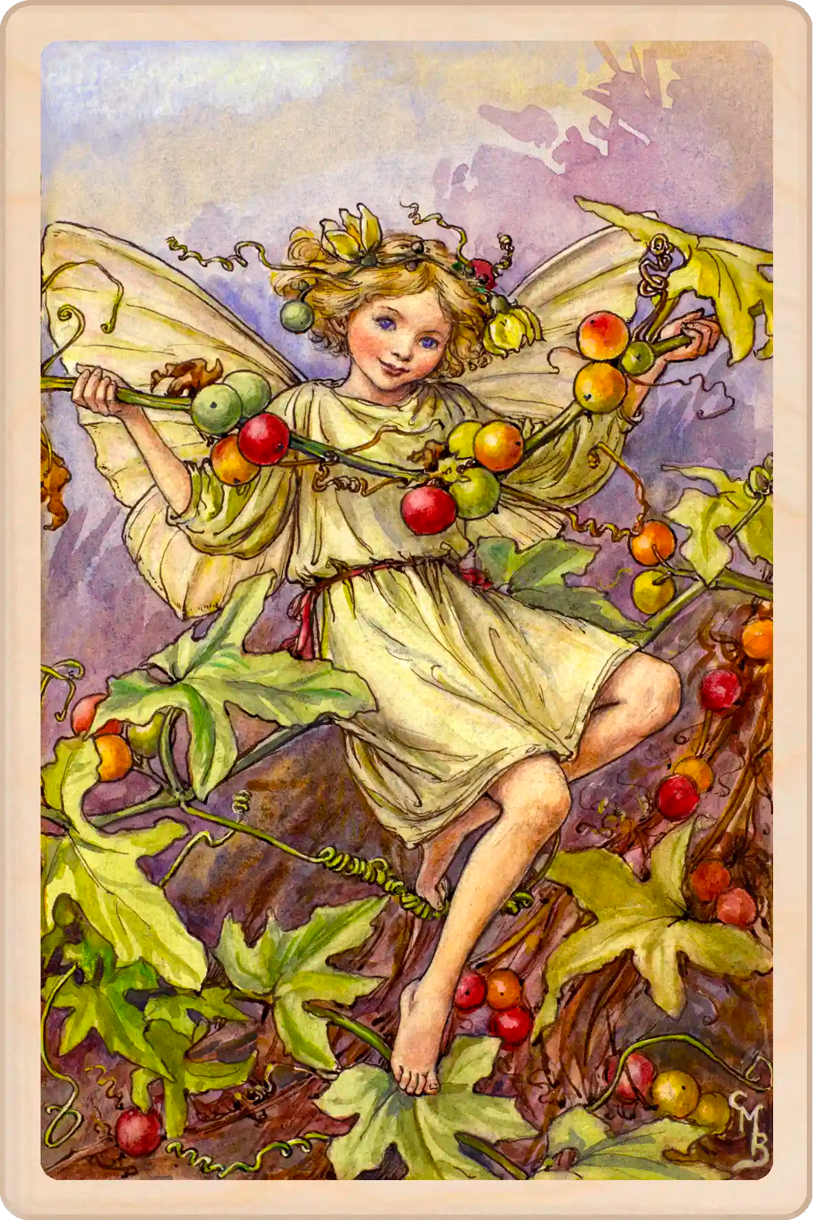 A touch of classic vintage magic to your festive season with the official Ivy Fairy from the iconic Winter Flower Fairies™ collection by Cicely Mary Barker. The Wooden postcard Company