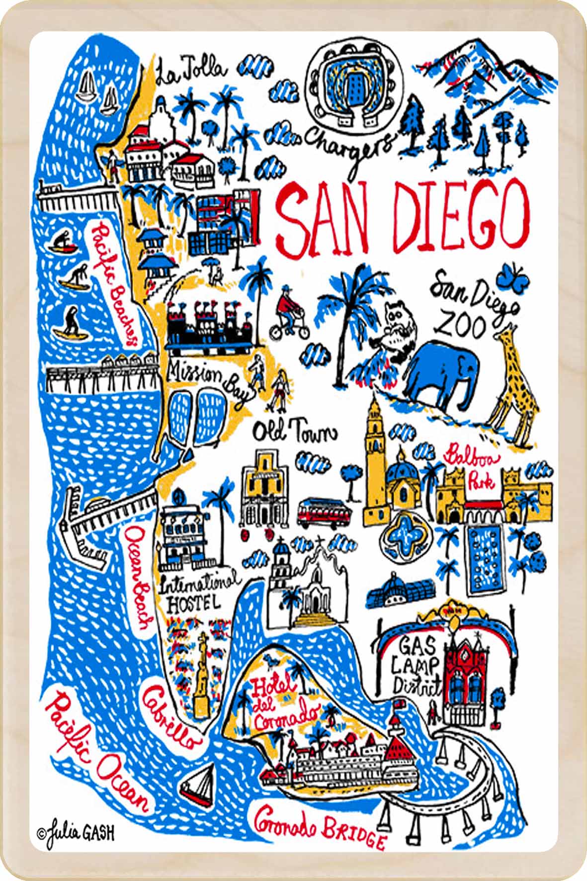 San Diego, California – Eco-friendly Card - Doodle Map Wooden Postcard

Write on the back with any pen and post worldwide with a standard stamp. A smart, eco-friendly card and gift.