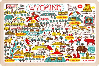 Wyoming – Eco-friendly Card - Wooden Postcard

Write on the back with any pen and post worldwide with a standard stamp. A smart, eco-friendly card and gift.