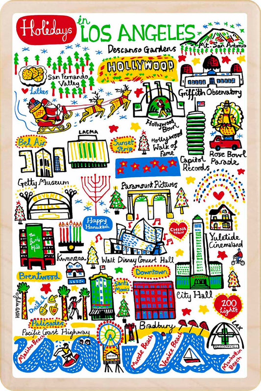 Holidays in Los Angeles, California – Eco-friendly Holidays Card - Wooden Postcard

Write on the back with any pen and post worldwide with a standard stamp. A smart, eco-friendly card and gift.