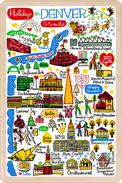 Holidays in Denver, Colorado – Eco-friendly Holidays Card - Wooden Postcard

Write on the back with any pen and post worldwide with a standard stamp. A smart, eco-friendly card and gift.