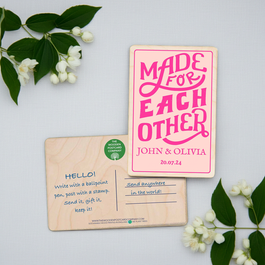 'Made for Each Other' Custom Wedding Card