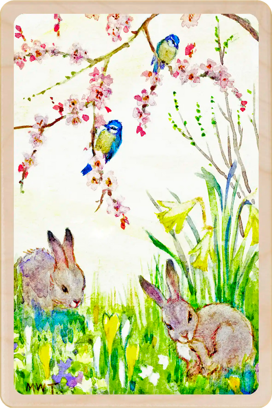 Happy Easter!

Easter wooden card, charming gift to receive and to keep.

Write with a ballpoint pen and stamp at domestic rate, send with love anywhere in the world. Use a regular stamp.