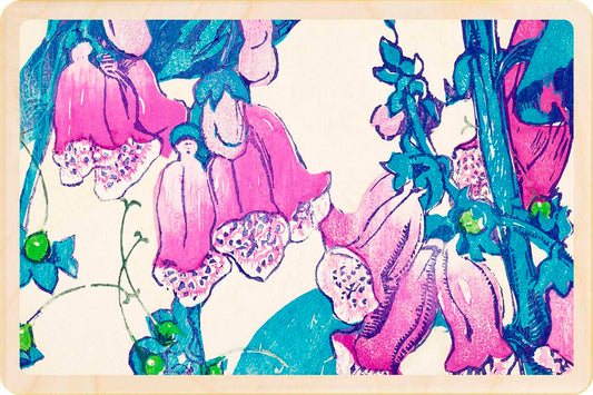 Foxgloves by Mabel Royds. Fine Art from the National Galleries of Scotland, printed on sustainable wood.