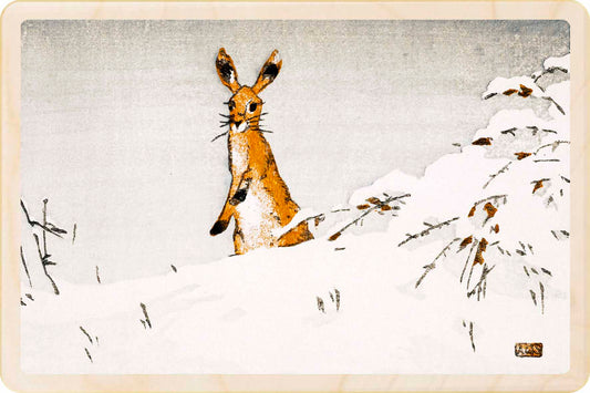 Snow and Hare – Christmas card - National Galleries Scotland - Wooden Postcard

Bullfinches by Allen William Seaby, fine Art ©National Galleries of Scotland, printed on sustainable wood. A lasting keepsake to post, gift and display.
