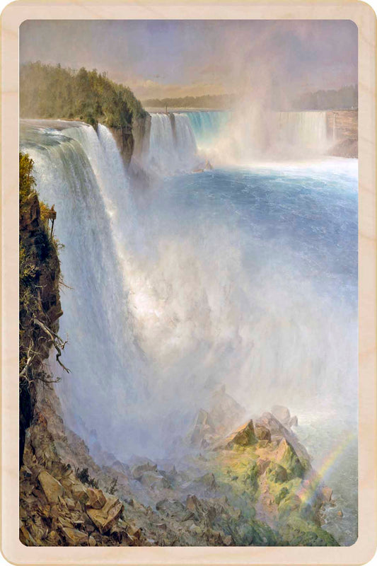 Niagara Falls, from the American Side, 1867&nbsp;by Frederic Edwin Church. Fine Art from the National Galleries of Scotland, printed on sustainable wood.