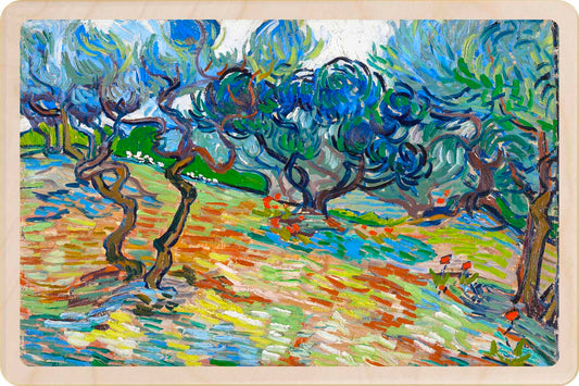 Olive Trees by Vincent Van Gogh. Fine Art from the National Galleries of Scotland, printed on sustainable wood.