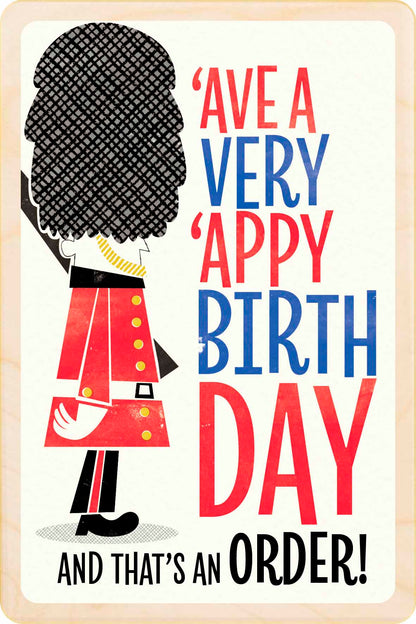 Soldier Birthday Card - The Wooden Postcard Company