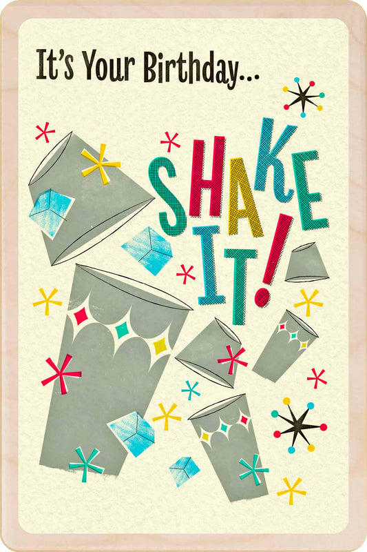 Milkshake Birthday Card - The Wooden Postcard Company