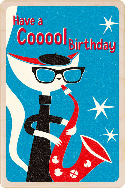 Cool Birthday - Birthday Card - The Wooden Postcard Company