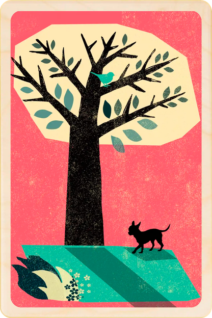 Chihuahua wooden postcard by The Wooden Postcard Company. Original illustration by Rocket68 of a Chihuahua dog.