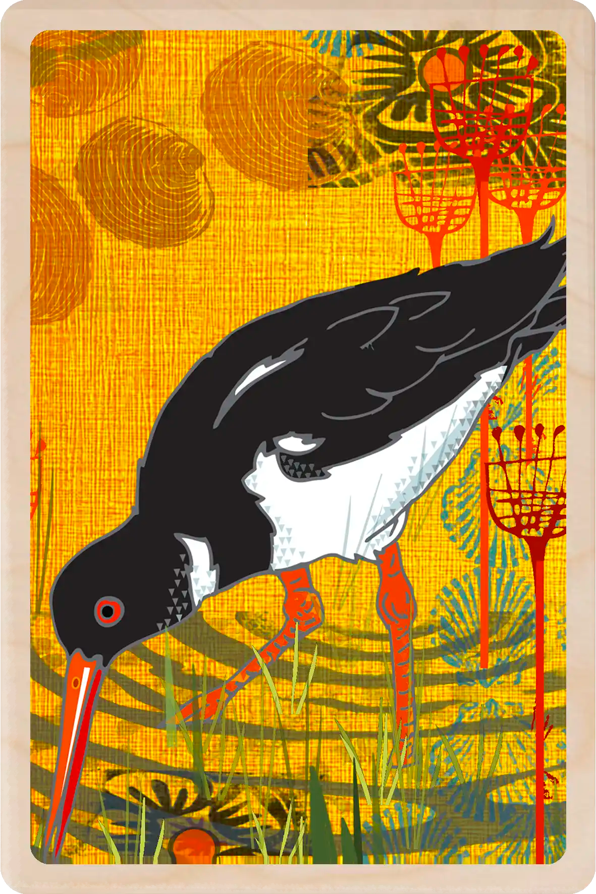 Plover, Wooden Postcard to send and to keep. The wooden Postcard Company