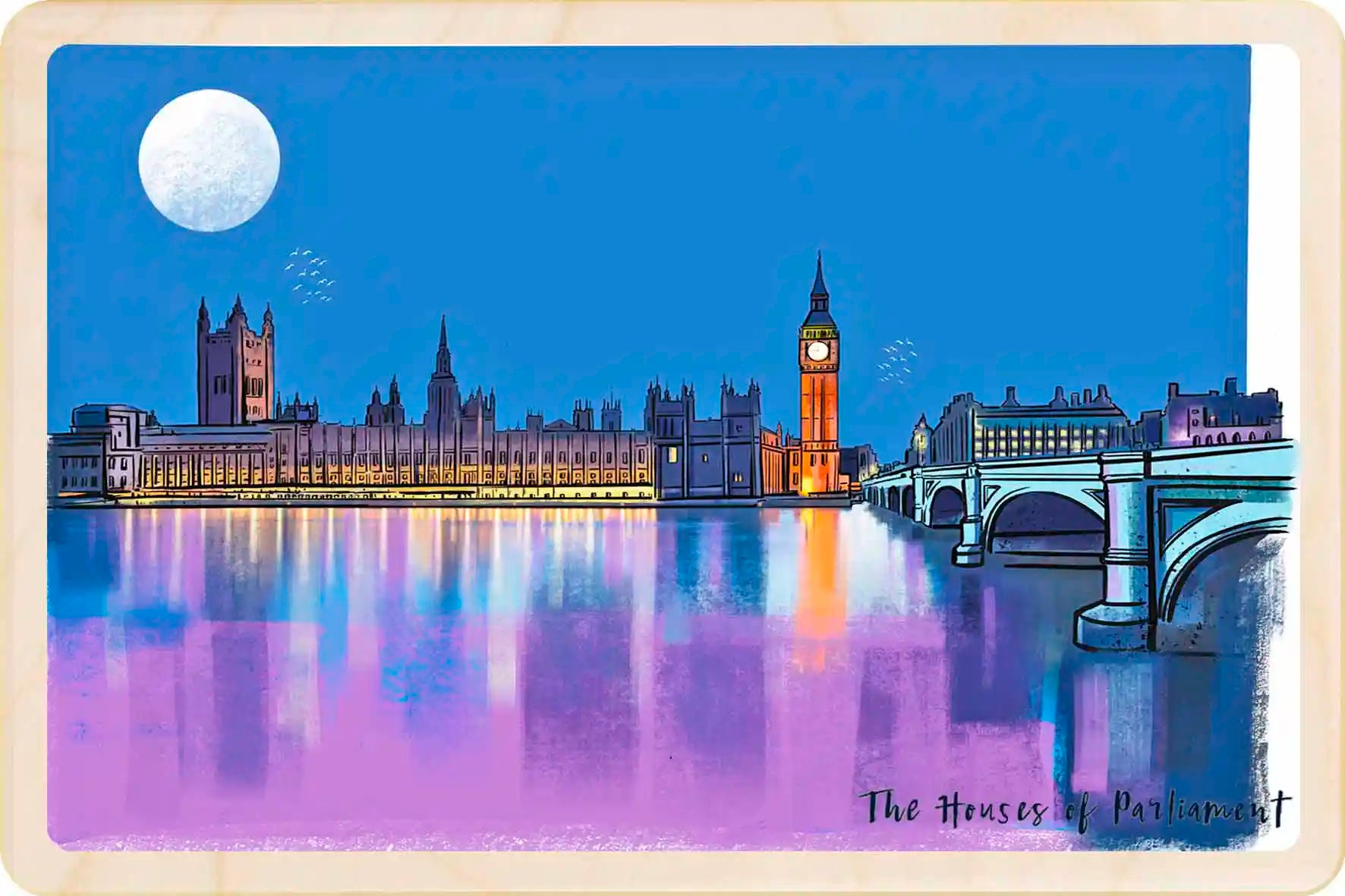 London The Houses of Parliament Wooden Postcard
The Wooden Postcard Company
Printed on premium, sustainably sourced wood, to be mailed, gifted, or collected; the perfect keepsake.