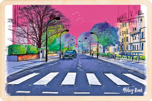 London Abbey Road Wooden Postcard
The Wooden Postcard Company
Printed on premium, sustainably sourced wood, to be mailed, gifted, or collected; the perfect keepsake