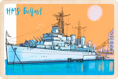 London HMS Belfast Greenwich Wooden Postcard
The Wooden Postcard Company
Printed on premium, sustainably sourced wood, to be mailed, gifted, or collected; the perfect keepsake.