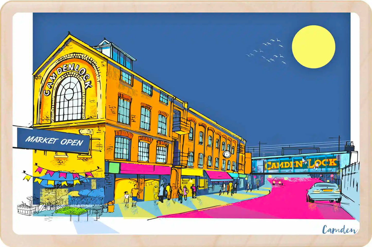 London Camden Market Wooden Postcard

Printed on premium, sustainably sourced wood, to be mailed, gifted, or collected; the perfect keepsake. The Wooden Postcard Company