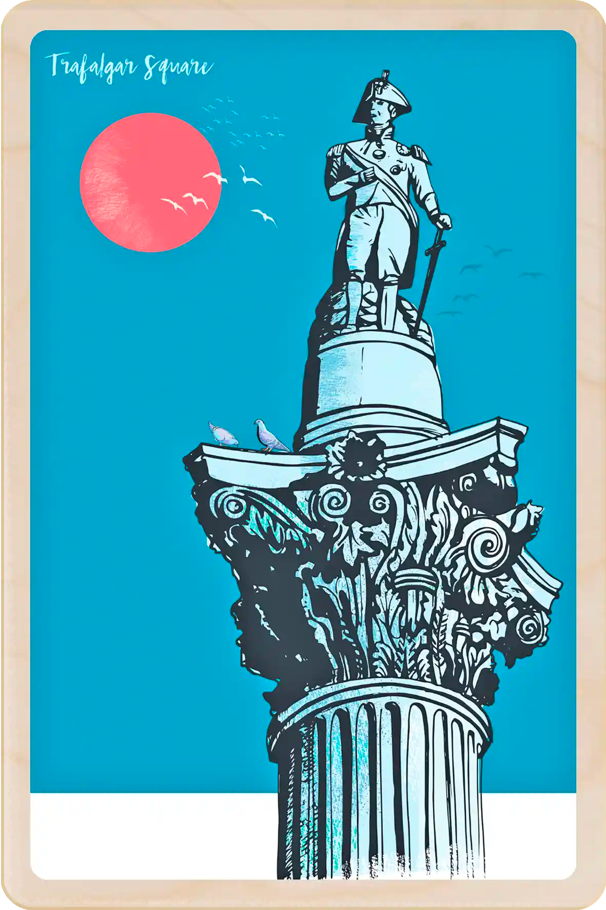 London Trafalgar Square Wooden Postcard

Printed on premium, sustainably sourced wood, to be mailed, gifted, or collected; the perfect keepsake. The Wooden Postcard Company