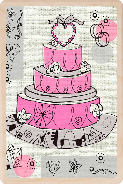 Wedding Cake - Wedding Wooden postcard - The Wooden Postcard Company
Write on the back with any pen and post it with a standard stamp—no envelope needed. A thoughtful wedding keepsake.
