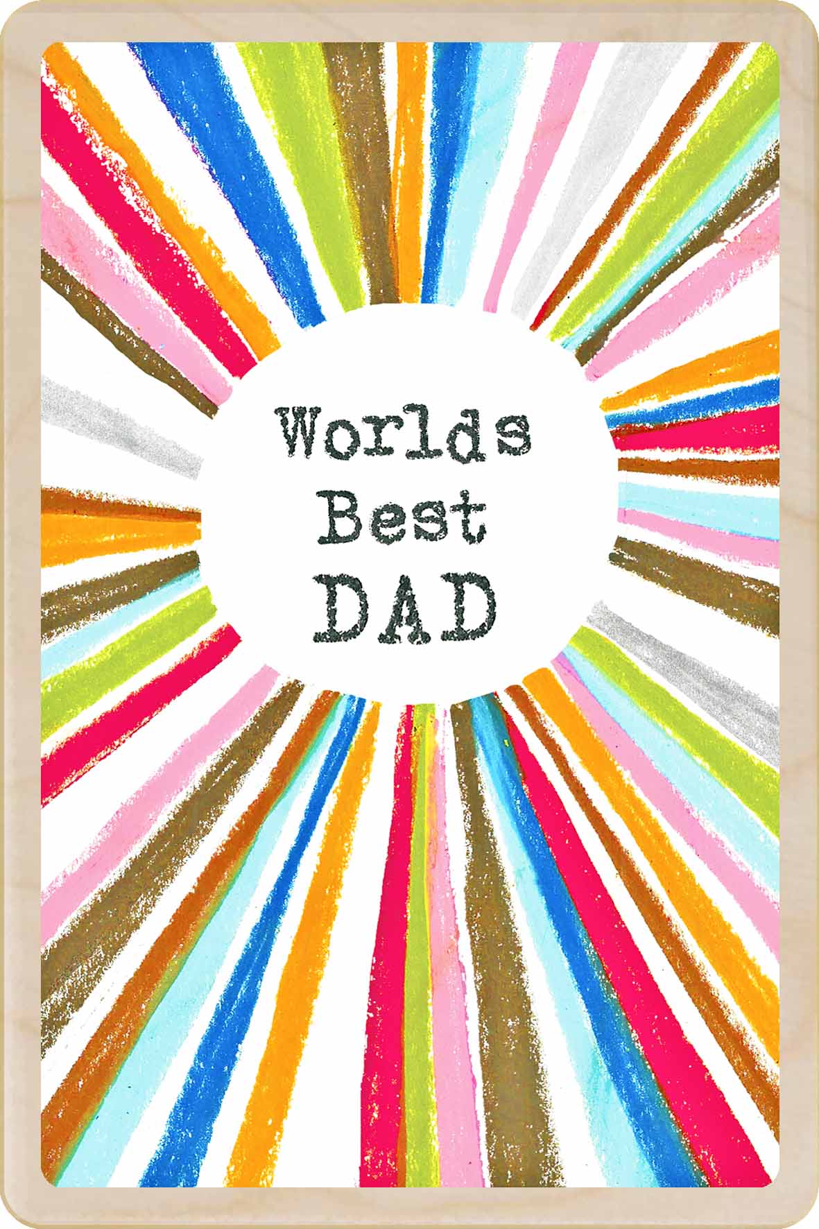 World's Best Dad - to send love. Made in Suffolk from sustainable wood since 2012.