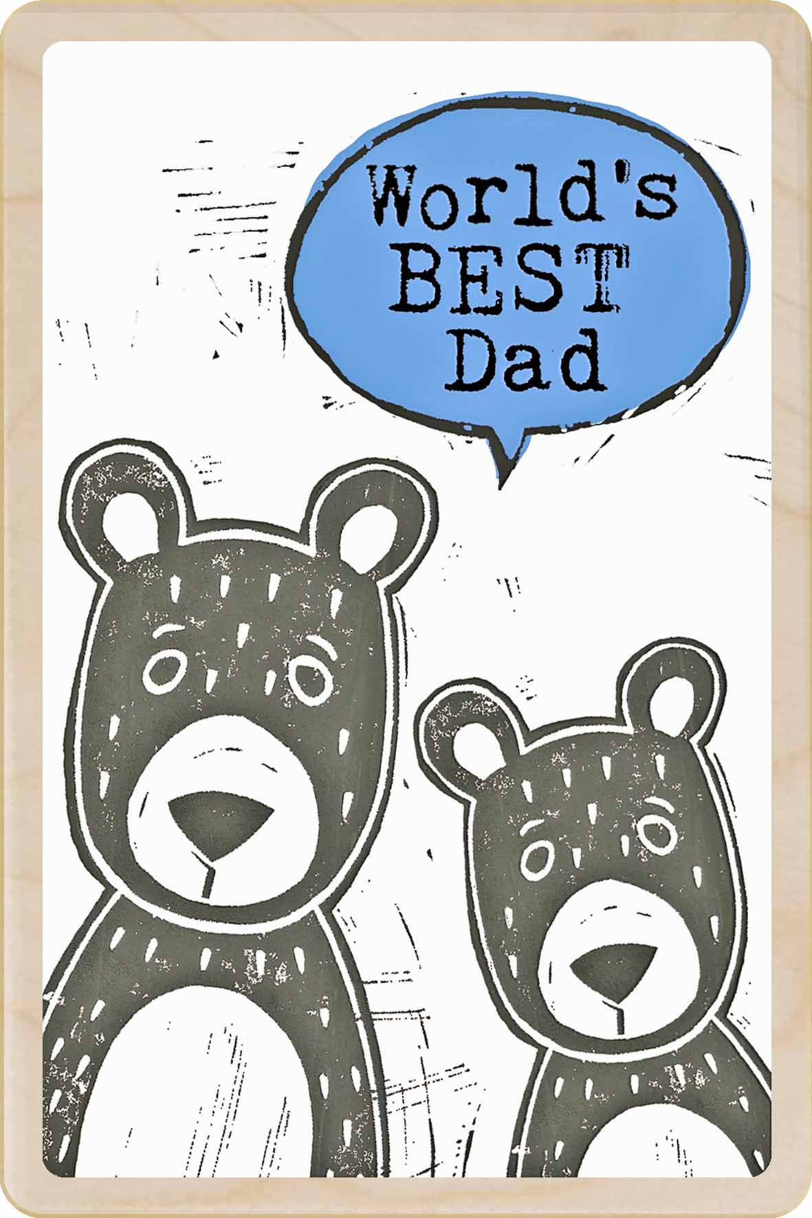 World's Best Dad - to send love. Made in Suffolk from sustainable wood since 2012.