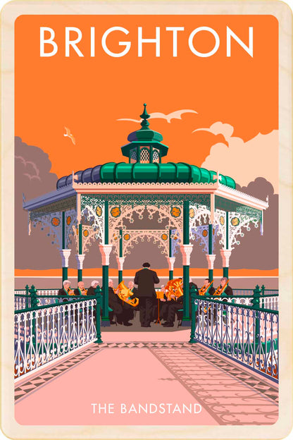 Hampton Court Palace - Original illustration by Stephen Millership, printed in Suffolk on sustainable wood. A durable and display-worthy postcard—ideal to send, gift or collect.