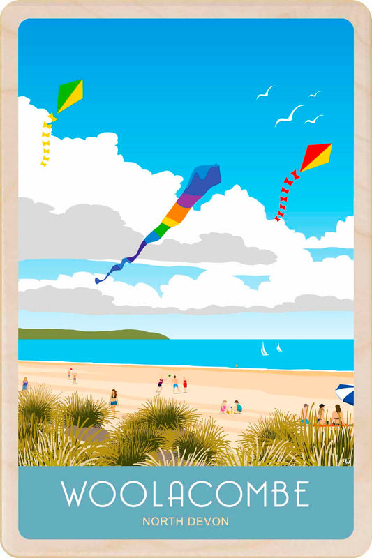 Woolacombe, Devon - Wooden Postcard