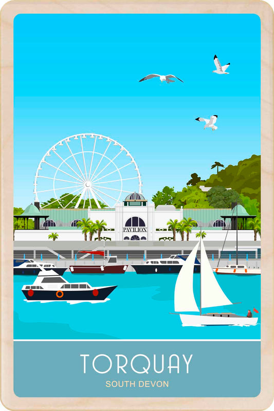 Torquay, Devon - Wooden Postcard
