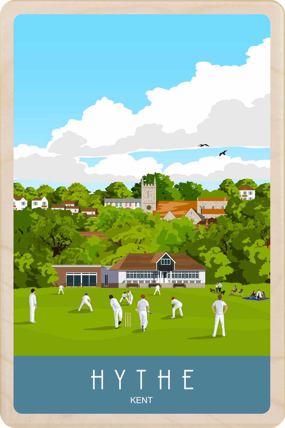Hythe Cricket - Wooden Postcard&nbsp;