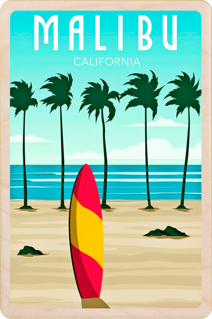 Malibu, California – Eco-friendly Card - Wooden Postcard

Write on the back with any pen and post worldwide with a standard stamp. A smart, eco-friendly card and gift.