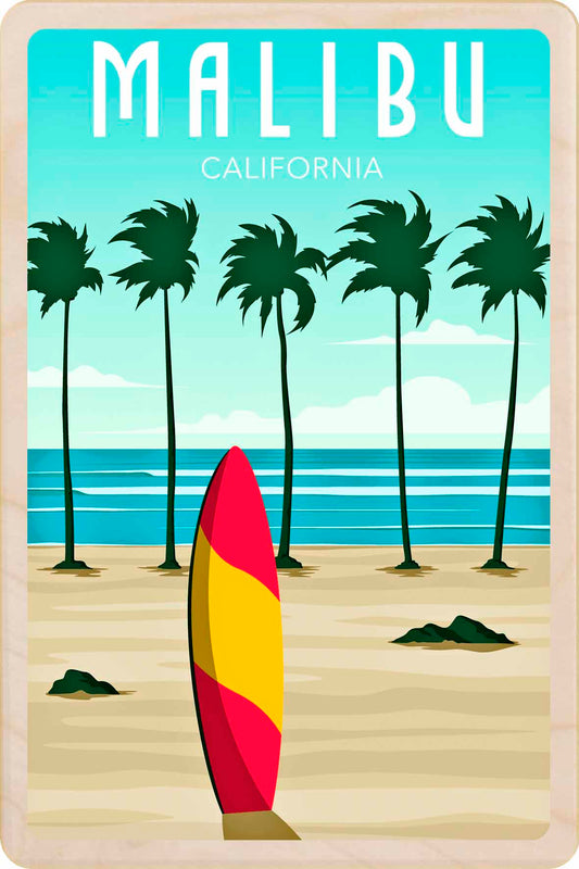 Malibu, California – Eco-friendly Card - Wooden Postcard

Write on the back with any pen and post worldwide with a standard stamp. A smart, eco-friendly card and gift.