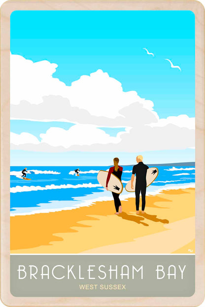 Bracklesham Bay - Wooden Postcard