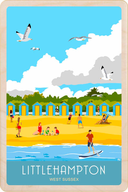 Littlehampton, Sussex - Wooden Postcard