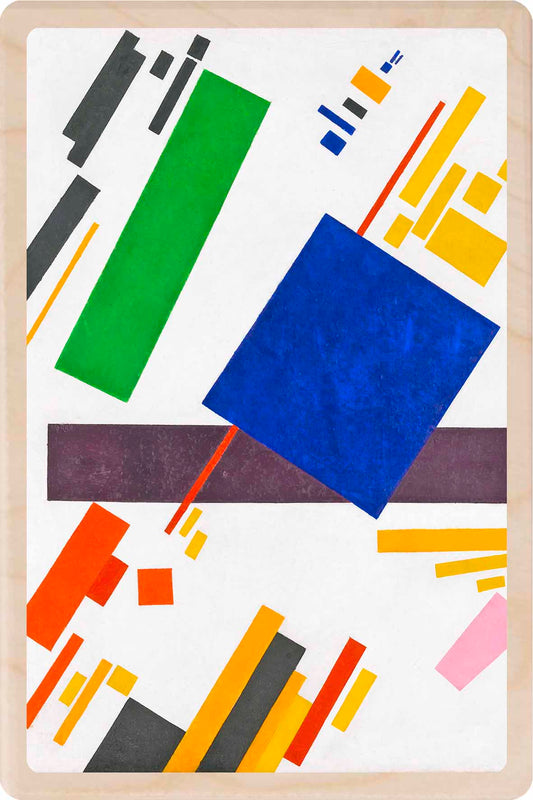 Kazimir Malevich’s Suprematist Composition (1916) - wooden postcard.

Write on the back with any pen and post worldwide with a standard stamp.