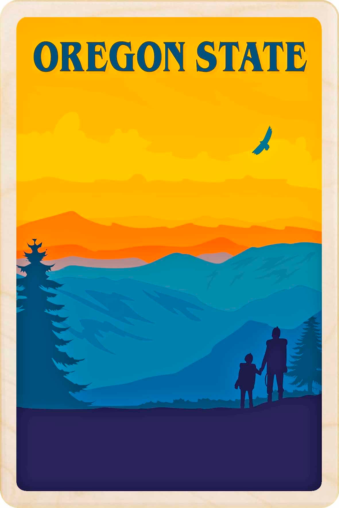 Oregon State – Eco-friendly Card - Wooden Postcard

Write on the back with any pen and post worldwide with a standard stamp. A smart, eco-friendly card and gift.