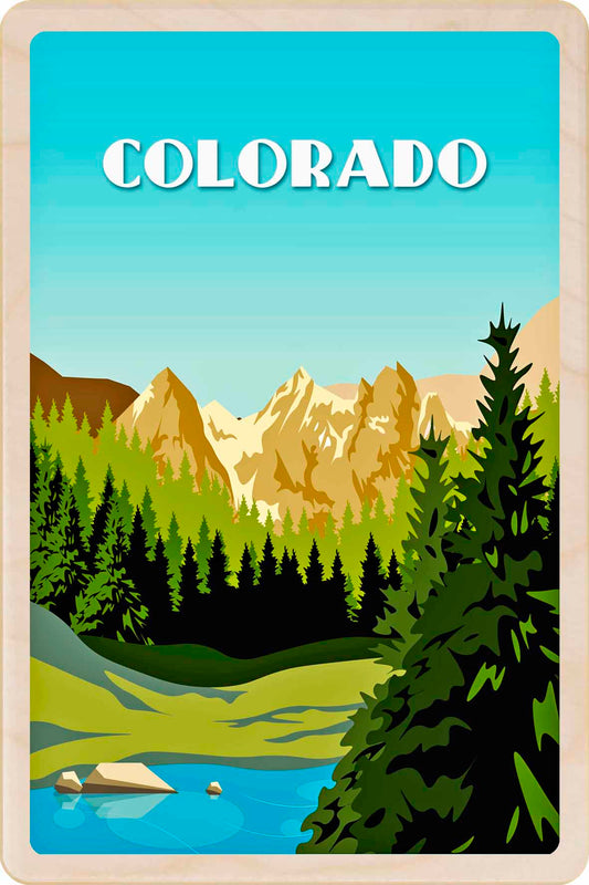 Colorado – Eco-friendly Card - Wooden Postcard

Write on the back with any pen and post worldwide with a standard stamp. A smart, eco-friendly card and gift.