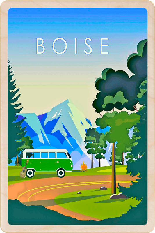 Boise, Idaho – Eco-friendly Card - Wooden Postcard

Write on the back with any pen and post worldwide with a standard stamp. A smart, eco-friendly card and gift.