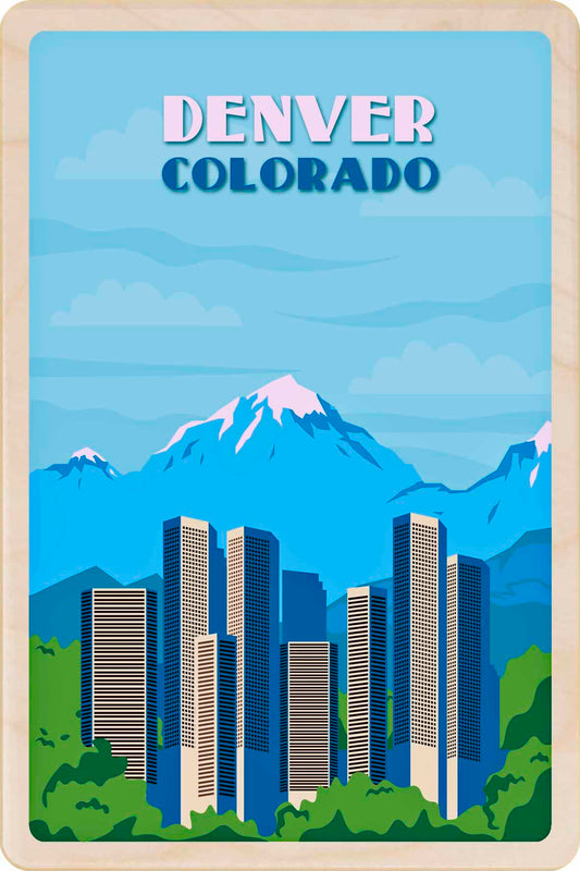 Denver, Colorado – Eco-friendly Card - Wooden Postcard

Write on the back with any pen and post worldwide with a standard stamp. A smart, eco-friendly card and gift.