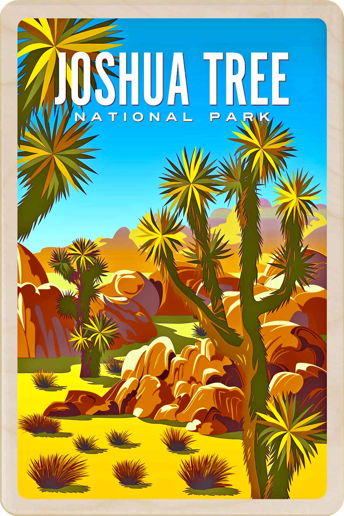 Joshua Tree National Park – Eco-friendly Card - Wooden Postcard

Write on the back with any pen and post worldwide with a standard stamp. A smart, eco-friendly card and gift.