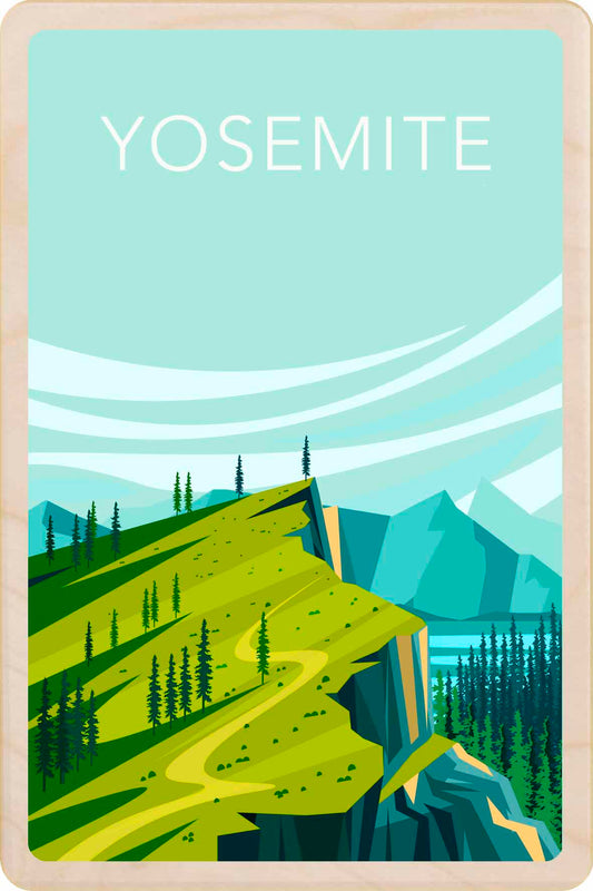 Yosemite National Park – Eco-friendly Card - Wooden Postcard

Write on the back with any pen and post worldwide with a standard stamp. A smart, eco-friendly card and gift.