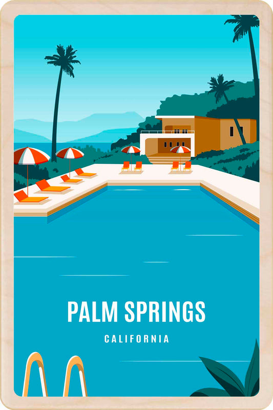 Palm Springs, California – Eco-friendly Card - Wooden Postcard

Write on the back with any pen and post worldwide with a standard stamp. A smart, eco-friendly card and gift.