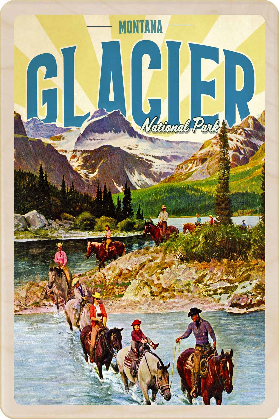 Montana - Glacier National Park – Eco-friendly Card - Wooden Postcard

Write on the back with any pen and post worldwide with a standard stamp. A smart, eco-friendly card and gift.