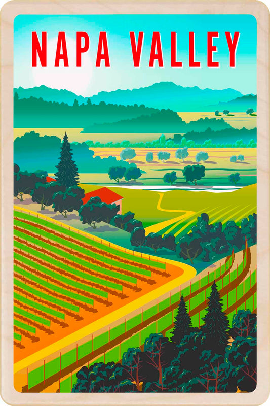 Napa Valley, California – Eco-friendly Card - Wooden Postcard

Write on the back with any pen and post worldwide with a standard stamp. A smart, eco-friendly card and gift.
