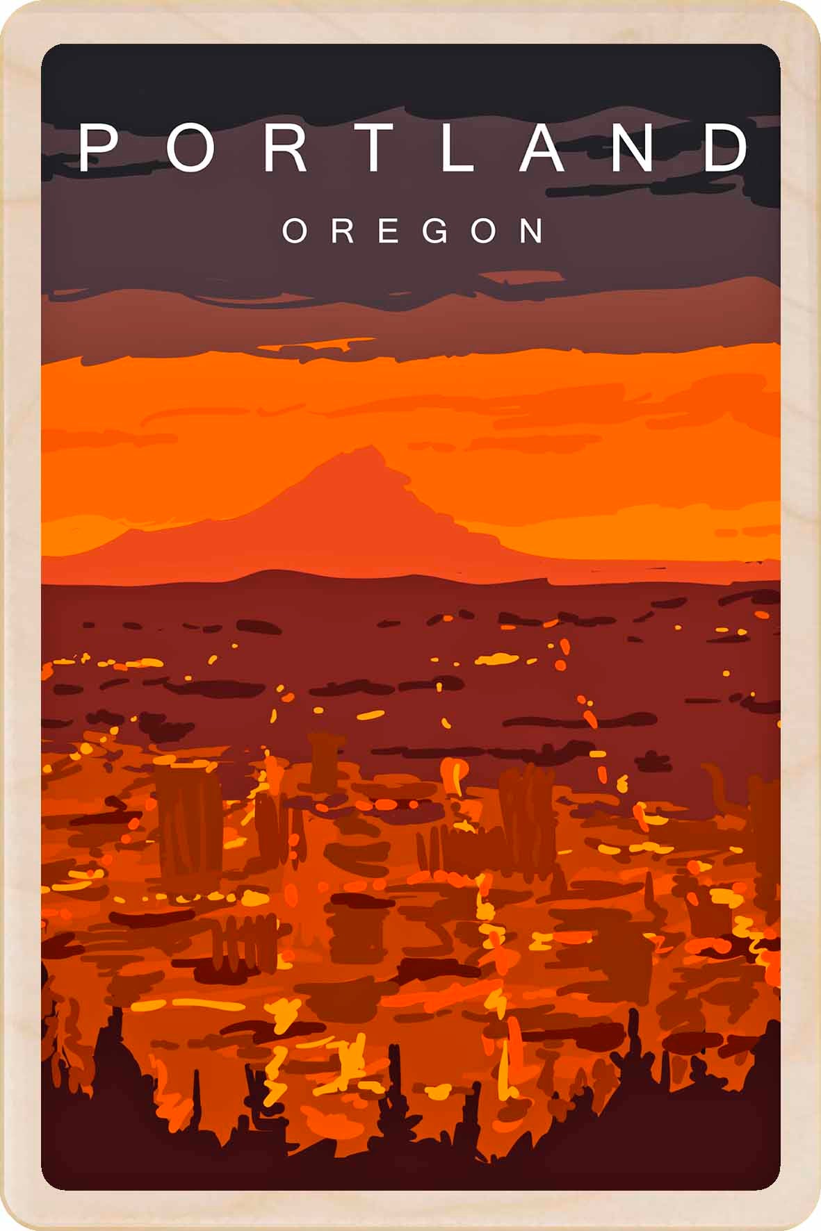 Portland, Oregon – Eco-friendly Card - Wooden Postcard

Write on the back with any pen and post worldwide with a standard stamp. A smart, eco-friendly card and gift.