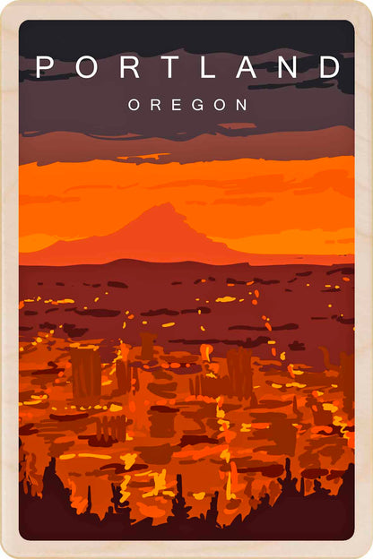 Portland, Oregon – Eco-friendly Card - Wooden Postcard

Write on the back with any pen and post worldwide with a standard stamp. A smart, eco-friendly card and gift.