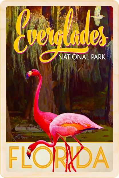 Everglades National Park, Florida Travel Art Wooden Postcard to send, gift, and keep. The Wooden Postcard Company