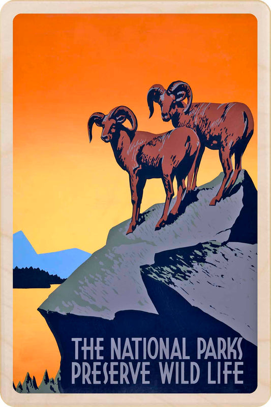 National Parks, Preserve Wildlife – Eco-friendly Card - Wooden Postcard

Write on the back with any pen and post worldwide with a standard stamp. A smart, eco-friendly card and gift.
