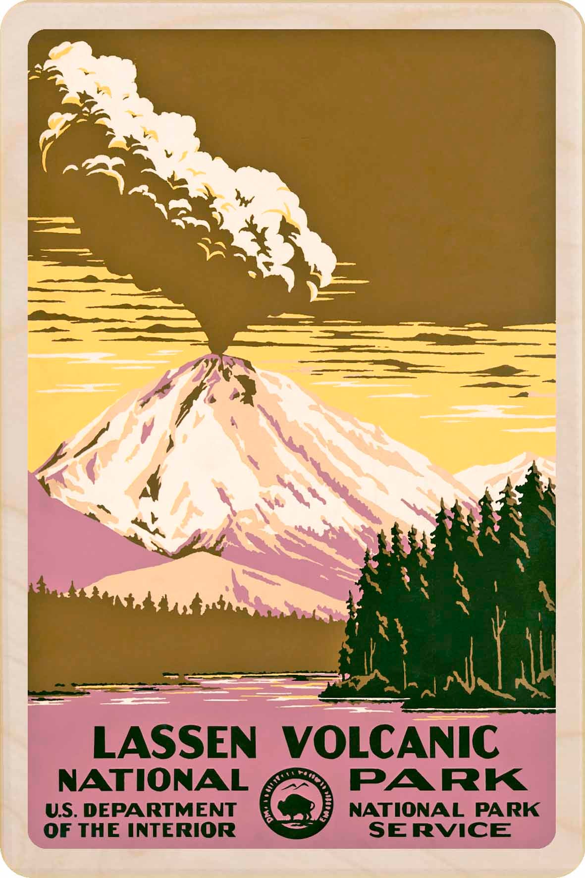 Lassen Volcanic National Park – Eco-friendly Card - Wooden Postcard

Write on the back with any pen and post worldwide with a standard stamp. A smart, eco-friendly card and gift.