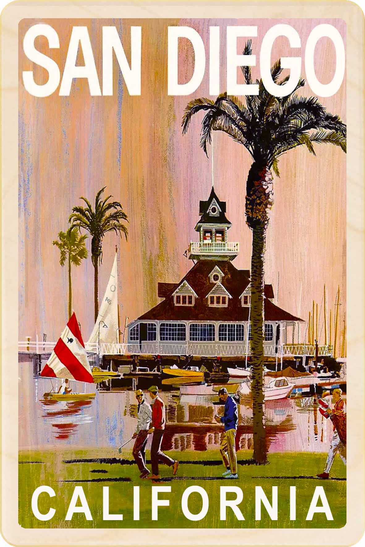 San Diego, California – Eco-friendly Card - Wooden Postcard

Write on the back with any pen and post worldwide with a standard stamp. A smart, eco-friendly card and gift.