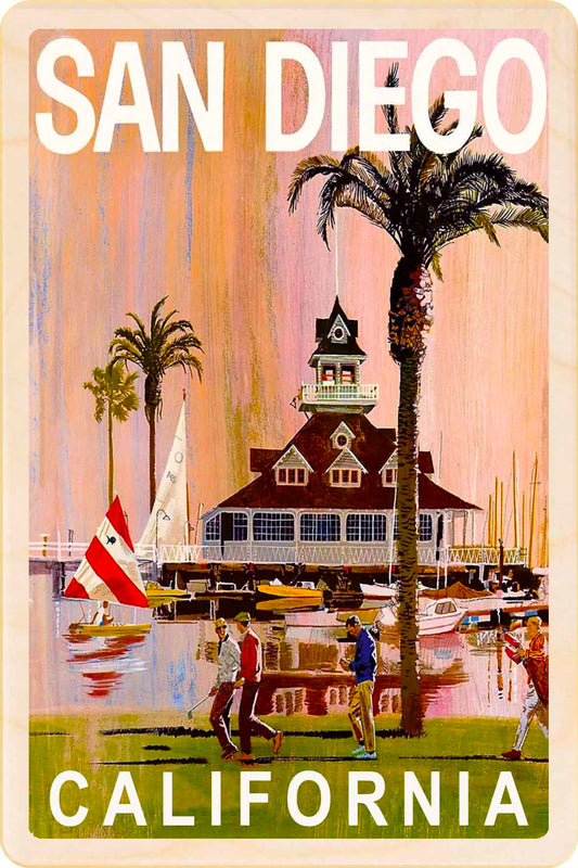 San Diego, California – Eco-friendly Card - Wooden Postcard

Write on the back with any pen and post worldwide with a standard stamp. A smart, eco-friendly card and gift.